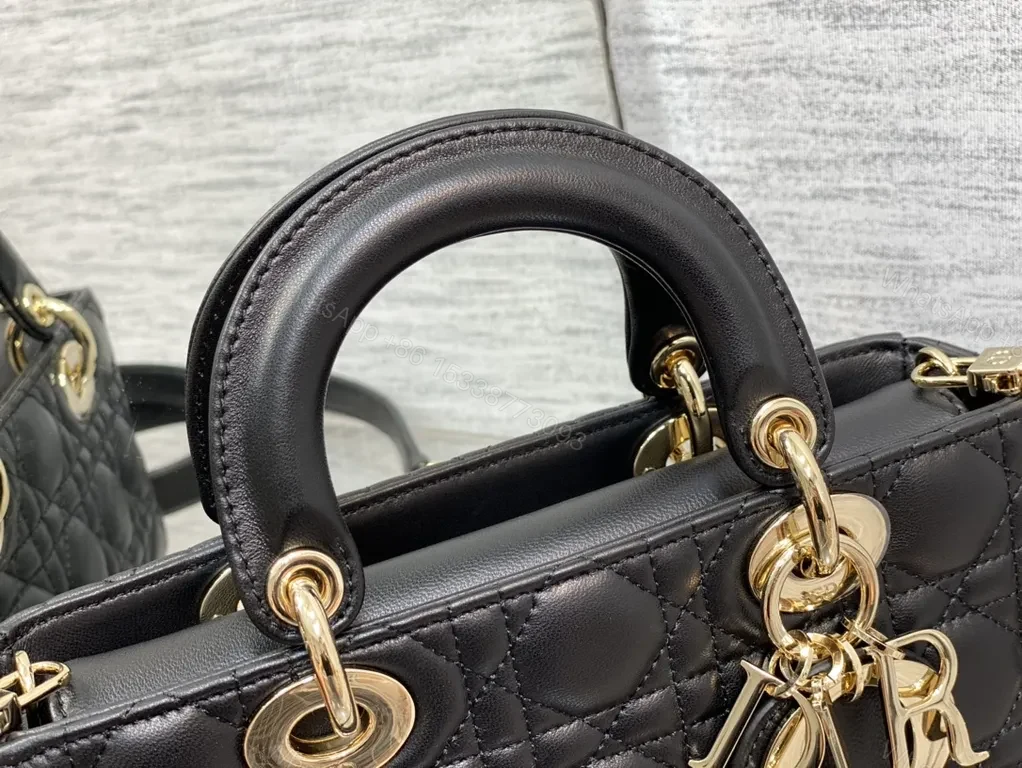 View 7 of Chic Quilted Mini Satchel: Gold Hardware Designer-Inspired Bag