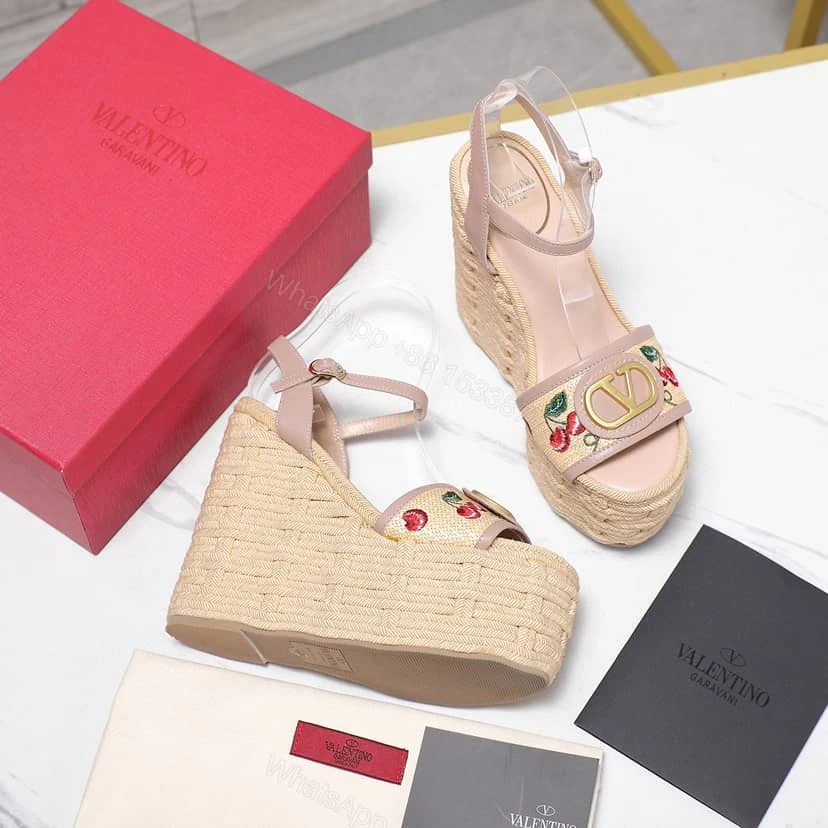 View 6 of VALENTINO GARAVANI NATURAL LOGO WEDGES SANDAL BEIGE 6W0S0LY9CEC32H