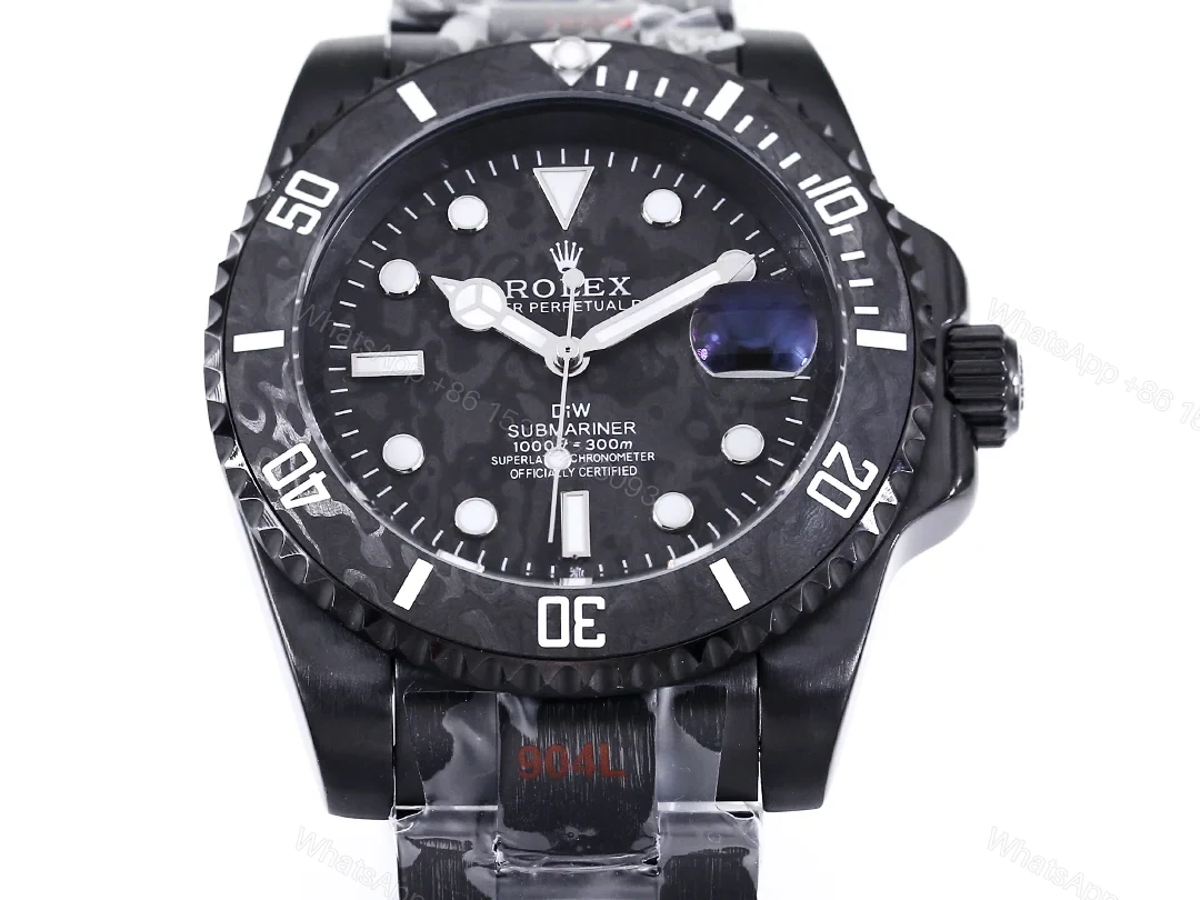 View 3 of Rolex Submariner DIW Carbon Fiber Black Dial Custom Watch 40mm Ultimate Edition RG-ROLEX-SUB-DIW-CARBON-GRN-40