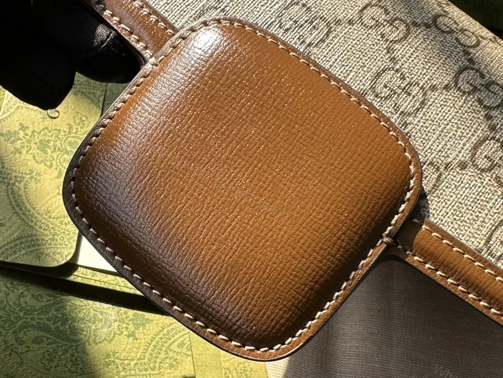 View 8 of Chic GG Crossbody with Horsebitâ€”Caramel Leather Trim Bag