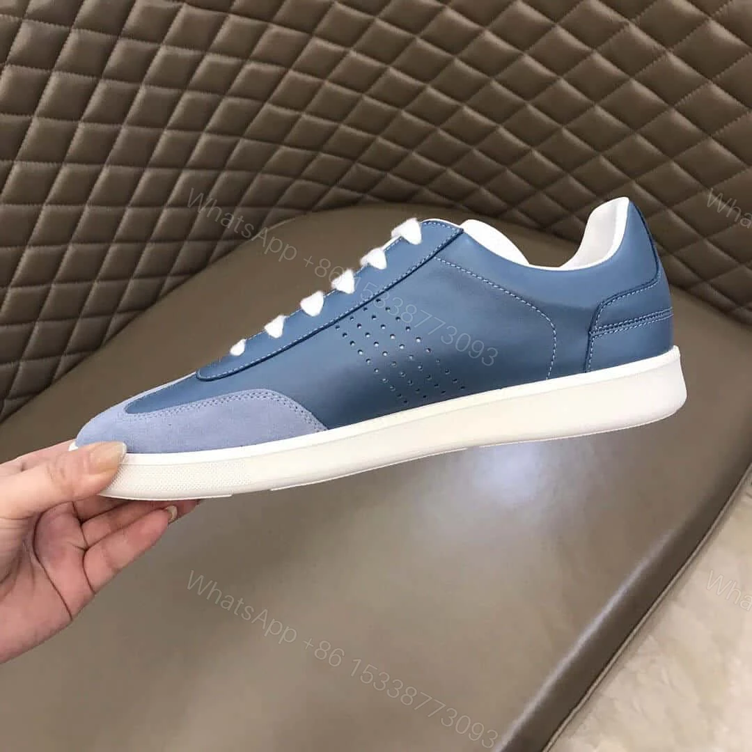View 2 of DIOR B01 SNEAKER BLUE SMOOTH CALFSKIN AND SUEDE WITH DIOR AND SHAWN SIGNATURE – CD57