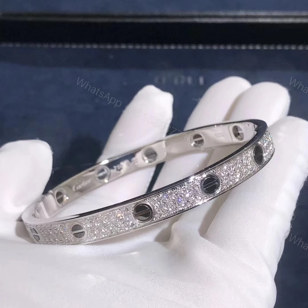 View 3 of Cartier Love Bracelet, paved diamonds, black ceramic