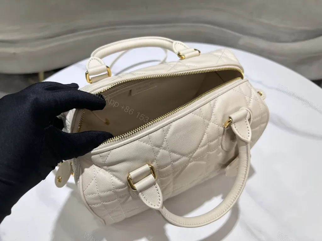 View 3 of Chic Quilted Mini Satchel â€“ Luxury Dior-Inspired Carryall
