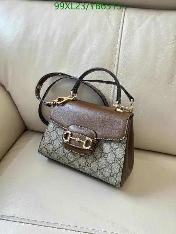 View 3 of Classic Gucci Horsebit 1955 Small Brown Leather Bag ZN48KW