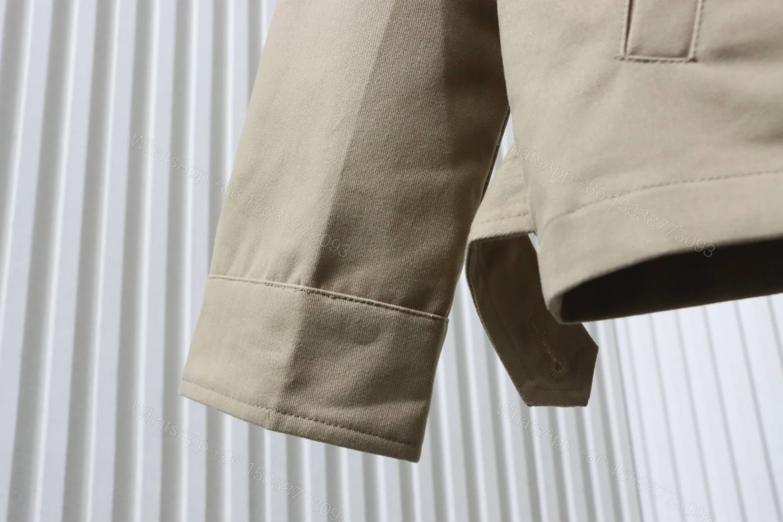 View 4 of Polo Ralph Lauren Vintage Clasp Chain Coat khaki