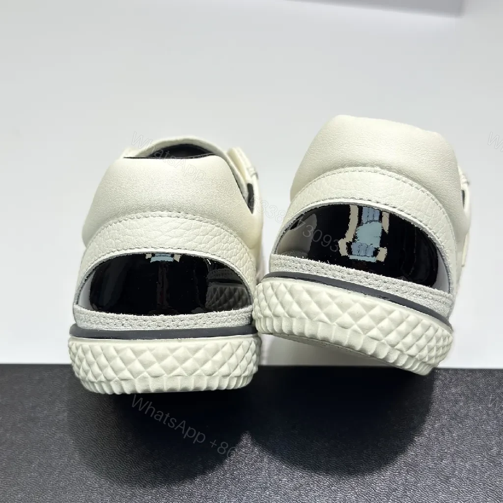 View 9 of Cream Leather Luxe High-Tops: Sculpted Comfort & Texture Footwear