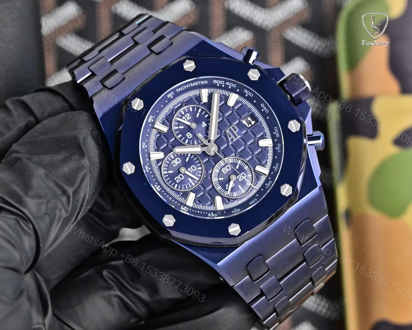 View 2 of Audemars Piguet Royal Oak Offshore 26470 Watch 42MM Deep Blue Dial Blue Ceramic Bezel Strap Ultimate Edition AP-ROO-26470-DBLU-CER-42