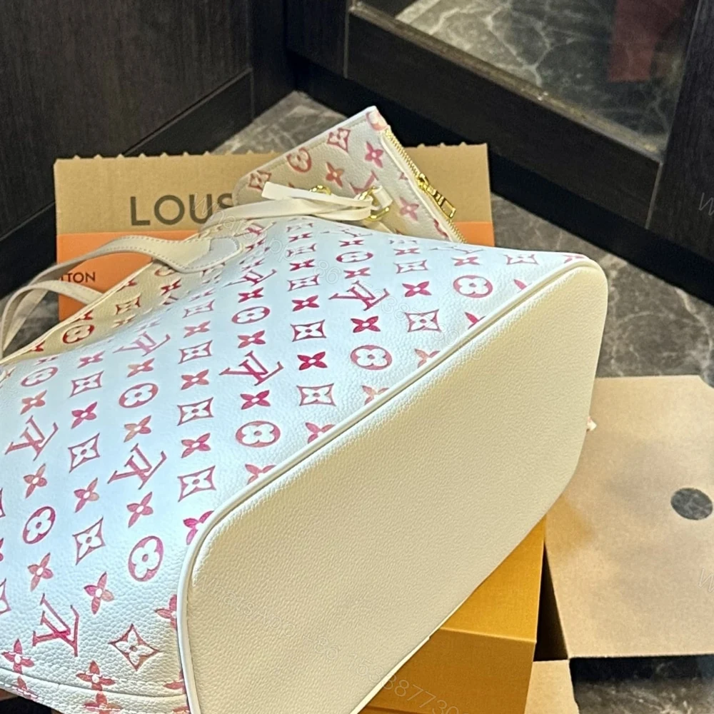 View 5 of Louis Vuitton Neverfull MM Sunrise Aquarelle 32Cm M47080