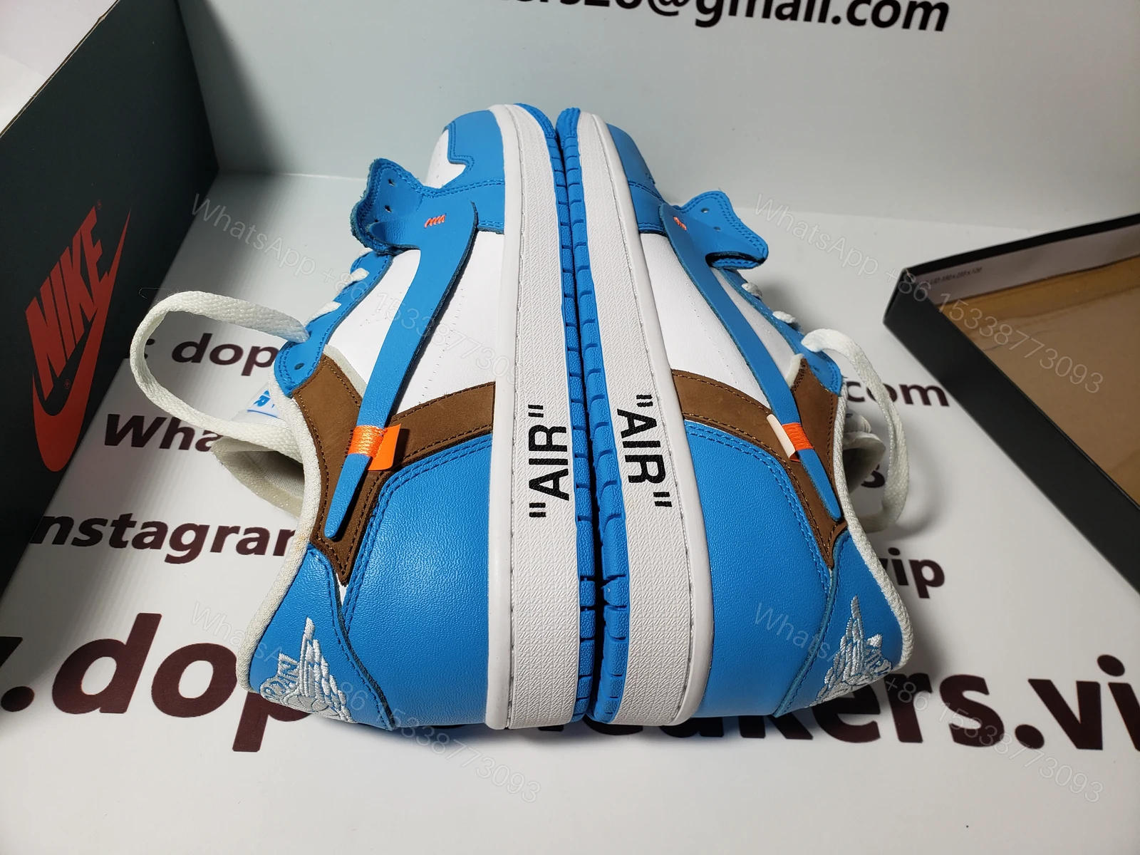 View 2 of (OG)Off White x Air Jordan 1 low “UNC”ZC0790-148