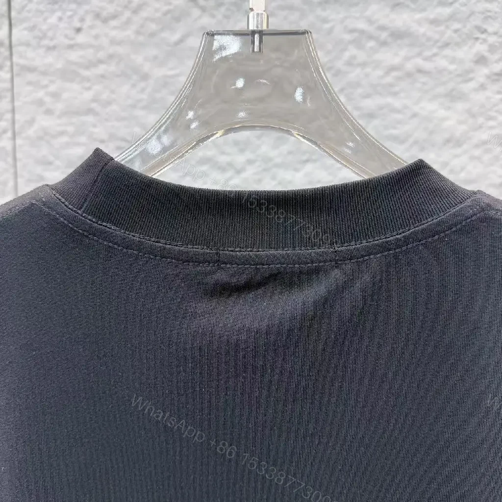 View 7 of Bold Luxe Monogram Tee: Black, Oversized Fit, Graphic Statement