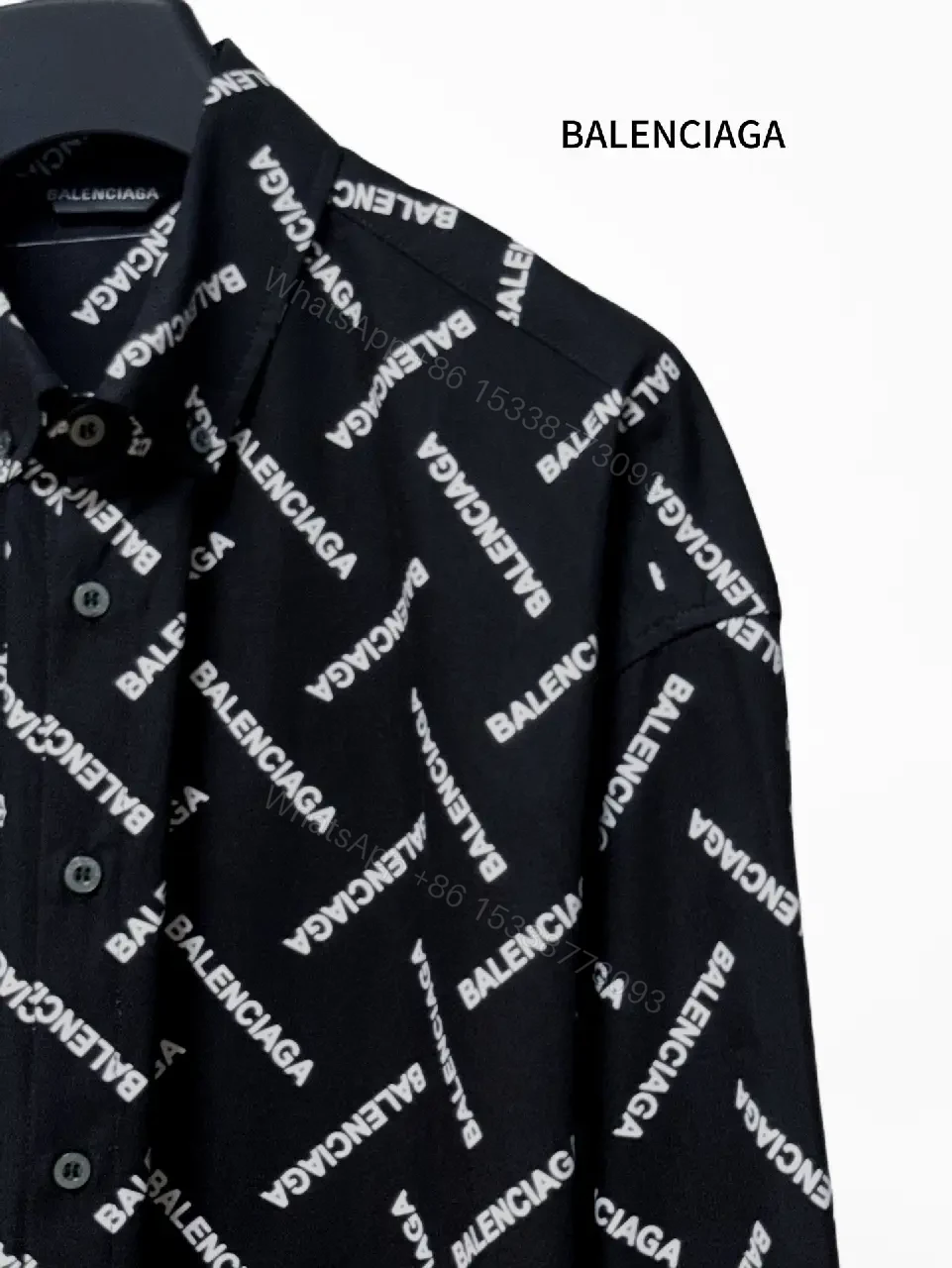 View 3 of All-Over Logo Shirt, Bold Street-Luxe, Oversized Fit