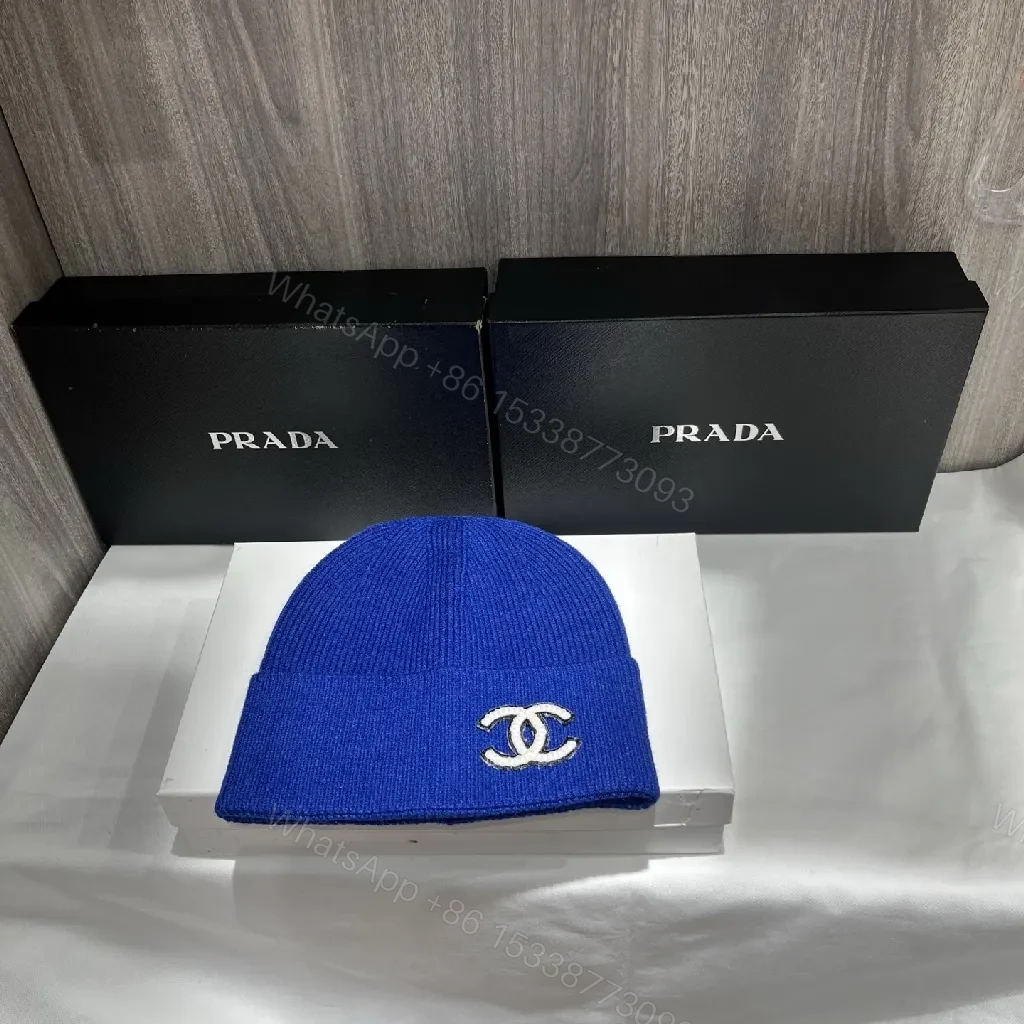 View 5 of Knit Beanie with Double-C Charm: Luxe Everyday Comfort
