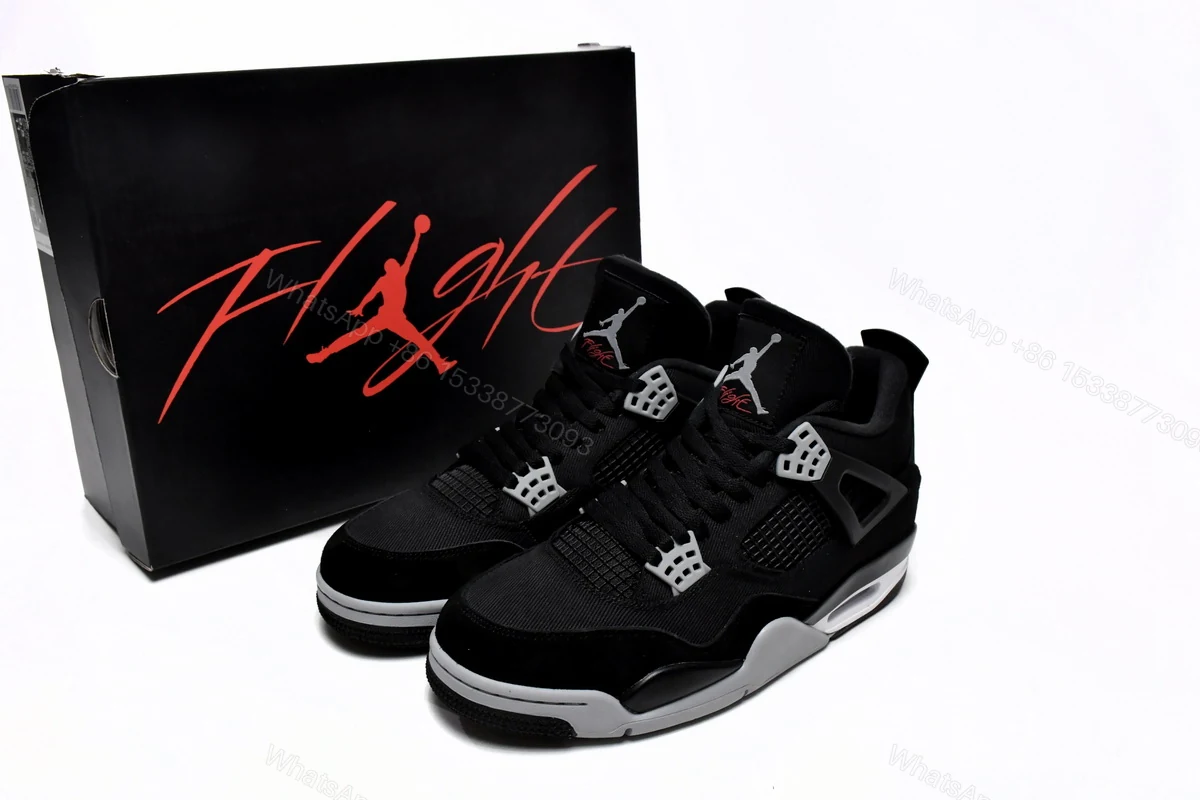 View 12 of Air Jordan 4 Retro Black Canvas DH7138-006(Top quality )