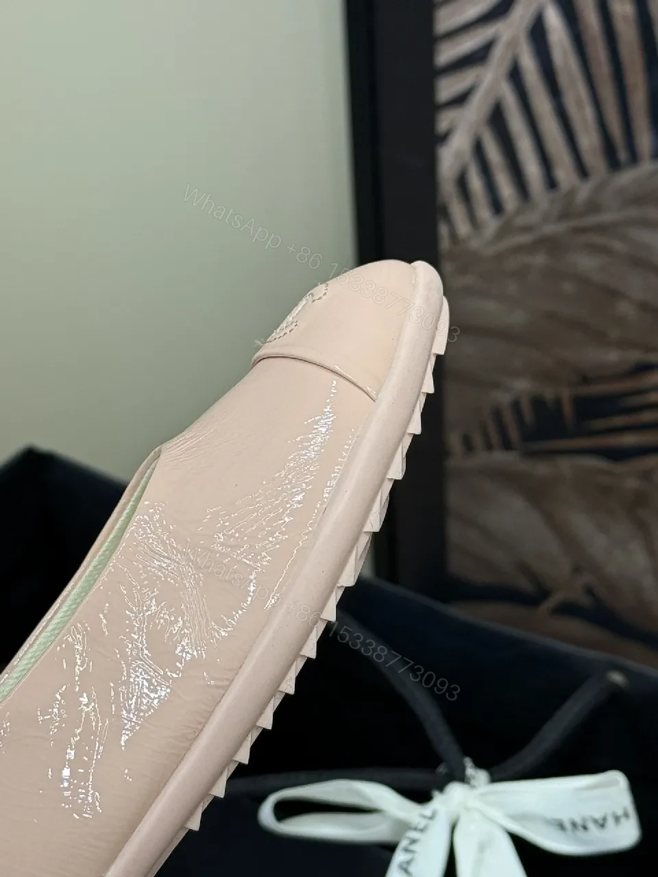 View 4 of Soft Pink Quilted Slip-Ons with Subtle Detailing Flats