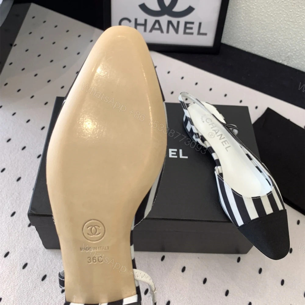 View 9 of 高仿Chanel*G31319B套腳露跟平底單鞋斑馬色免檢版
