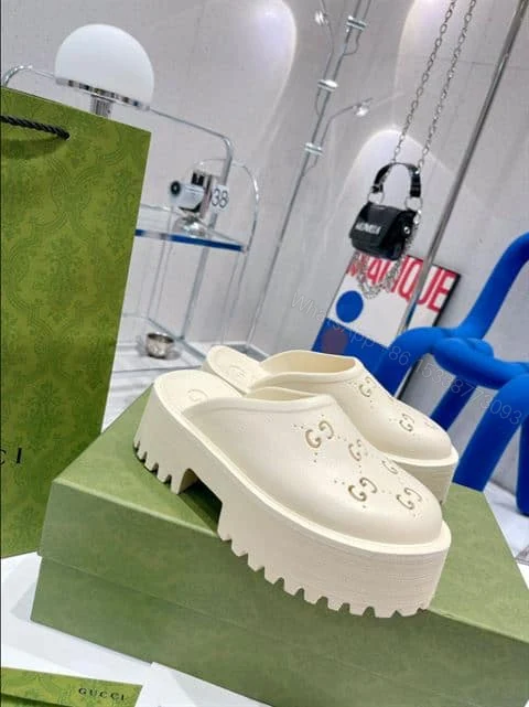View 2 of GUCCI WONMEN’S PLATFORM PERFORATED G SANDAL – SDG020