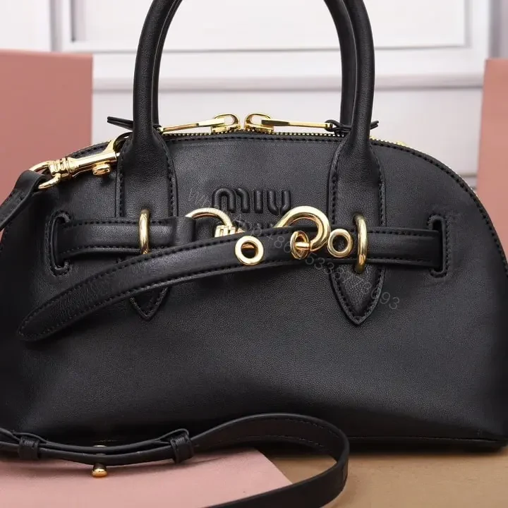 View 5 of 高仿miumiu*Aventure系列5BB169手提包黑色小號免檢版