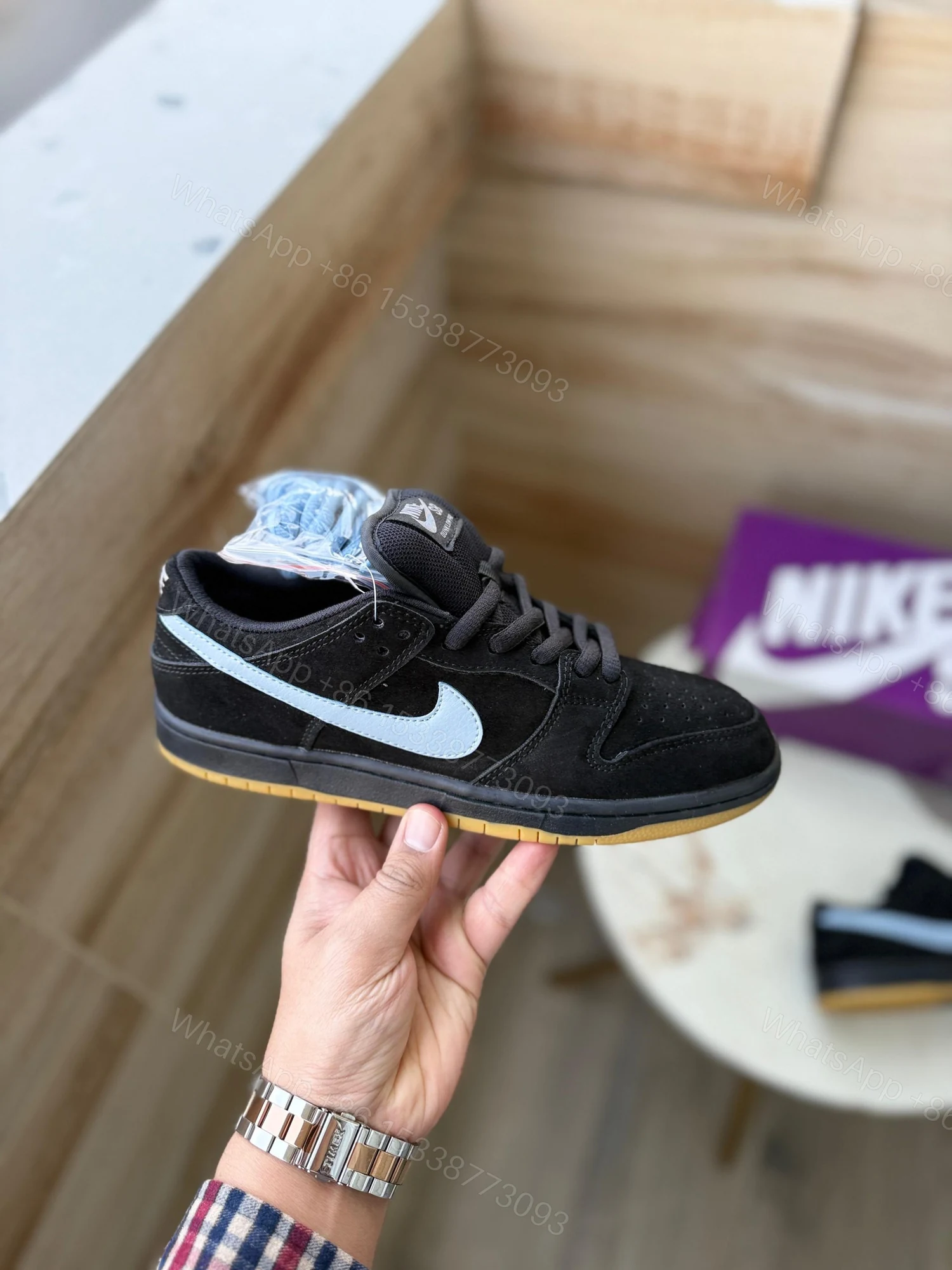 View 8 of FIRST COPY NIKE SB DUNK LOW FOG BLACK GUM