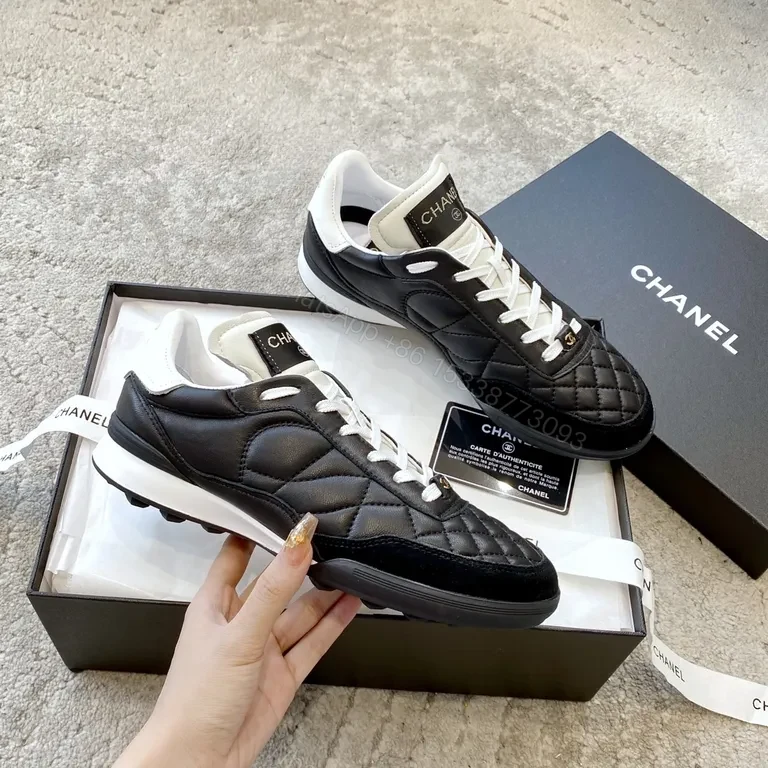 View 8 of Chanel-Inspired Quilted High-Top Sneakers: Luxe Comfort