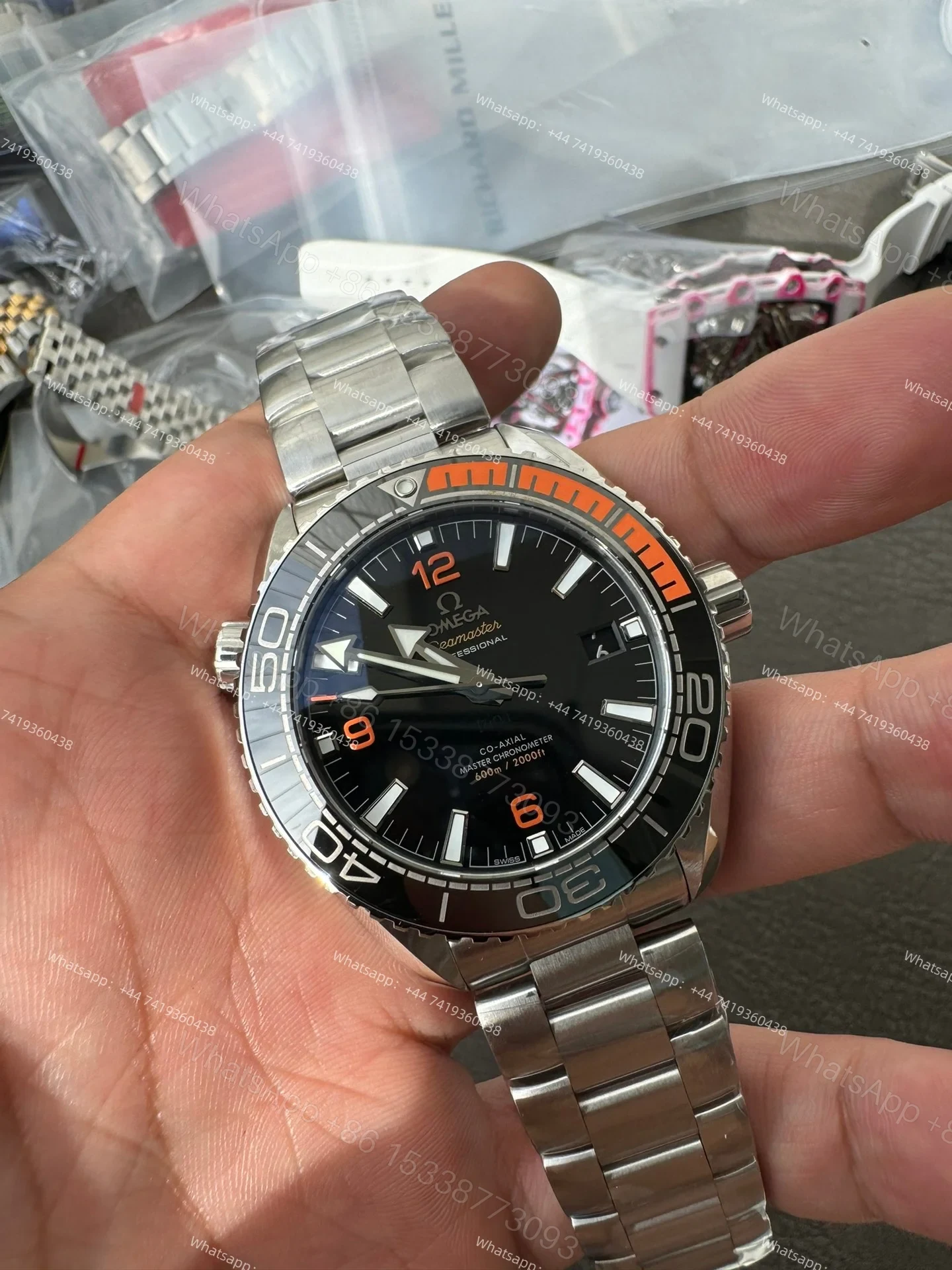 View 3 of Omega Super Clone Seamaster Planet Ocean 600M 215.30.44.21.01.002 43.5mm Black Ceramic Dial Stainless Steel