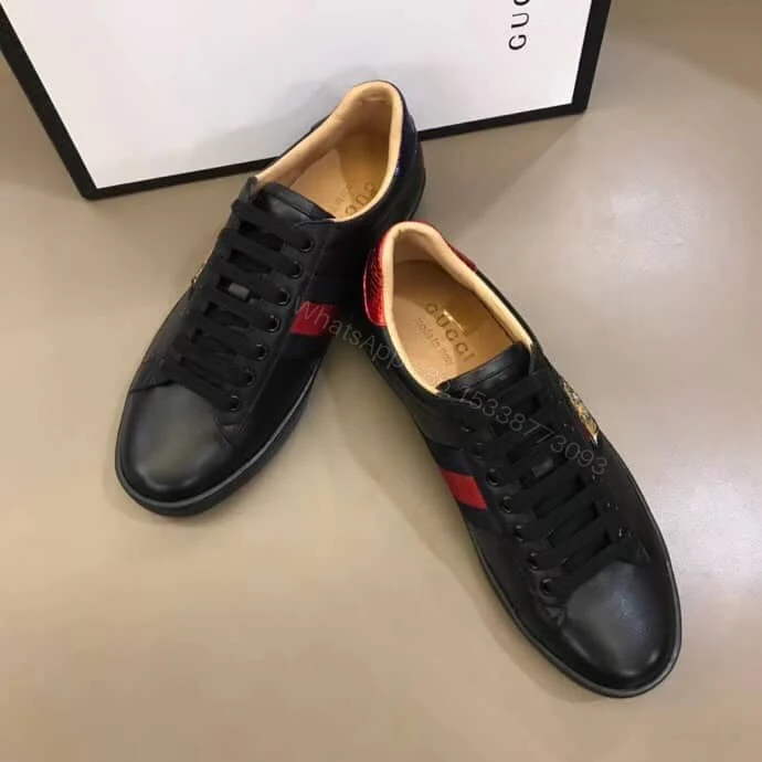 View 3 of GUCCI TIGER ACE EMBROIDERED SNEAKER BLACK – GC49