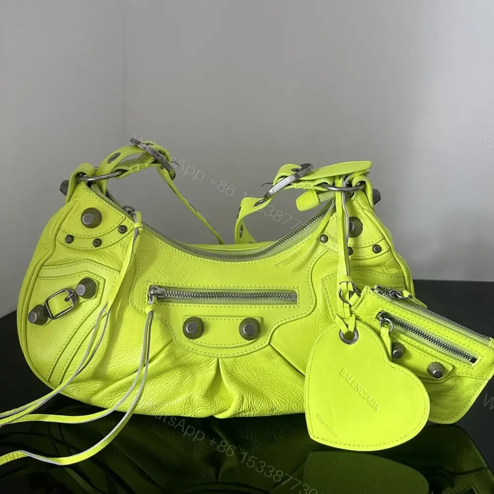 高仿Balenciaga*LeCagole系列餃子包熒光綠S — view 1