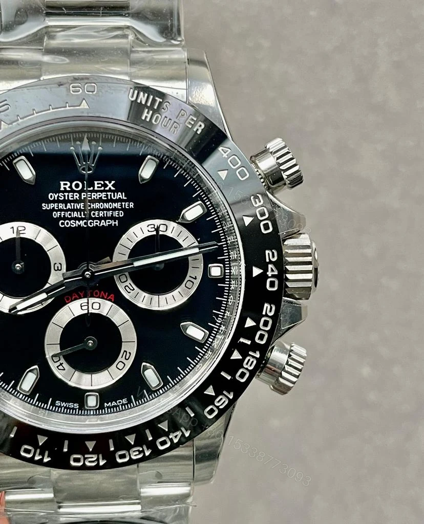 View 9 of CLEAN FACTORY 1:1 Rolex Daytona 116500 PANDA Best Edition CF 904L SS Case and BLACK Dial