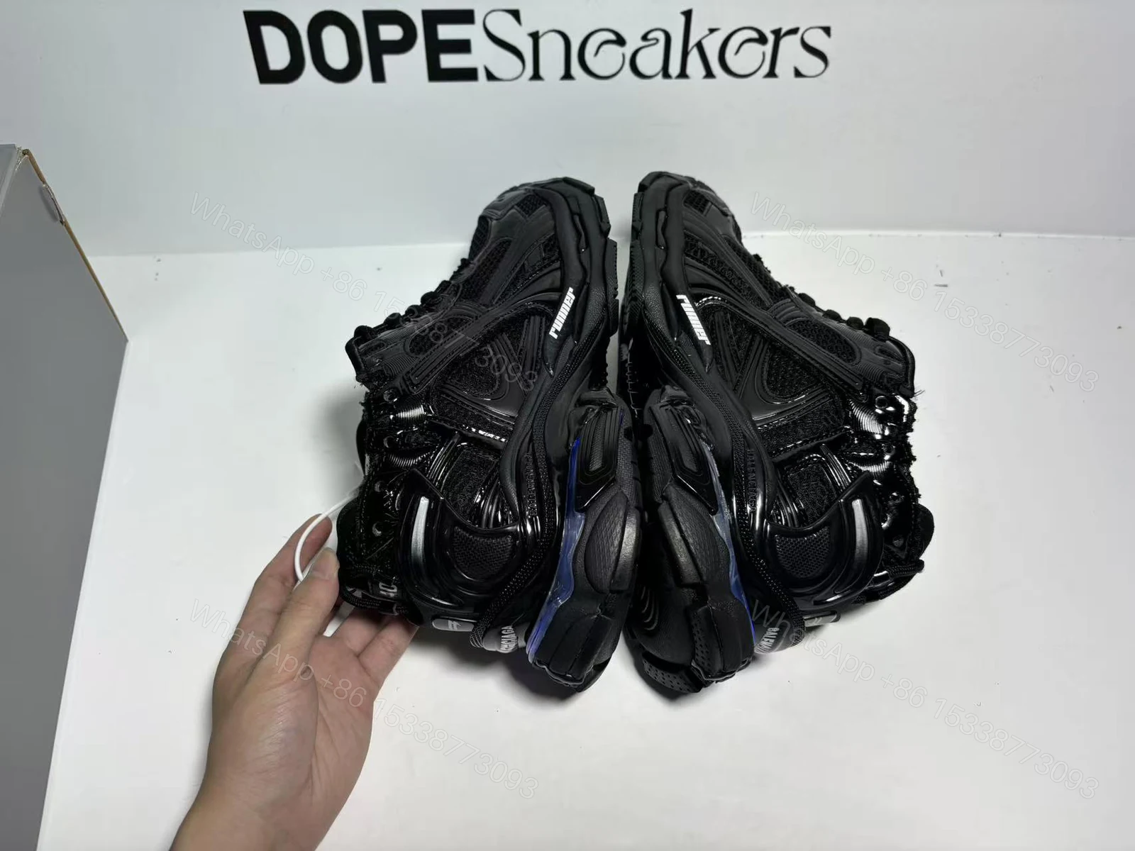 View 9 of Balenciaga RUNNER LED SNEAKER IN BLACK
