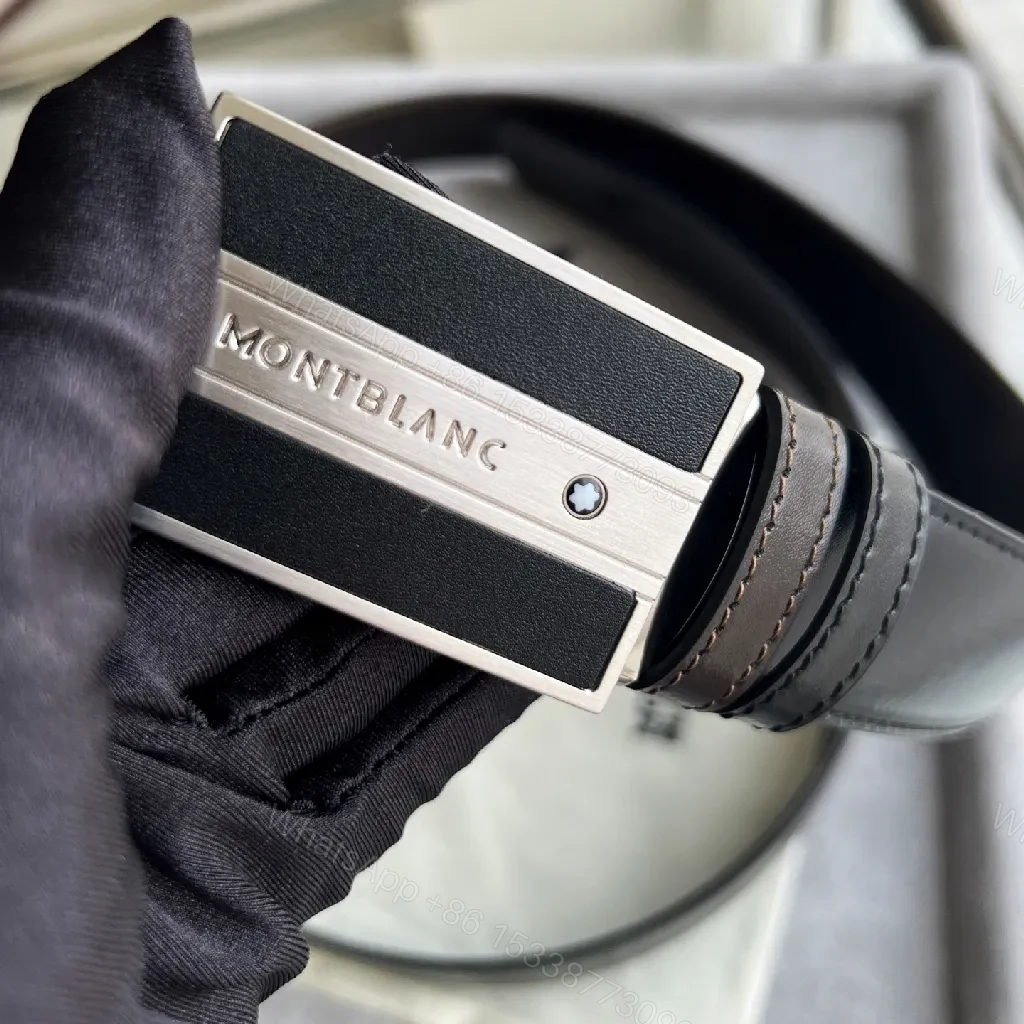 View 3 of Refined Leather Belt with Signature Buckle — Everyday Luxury