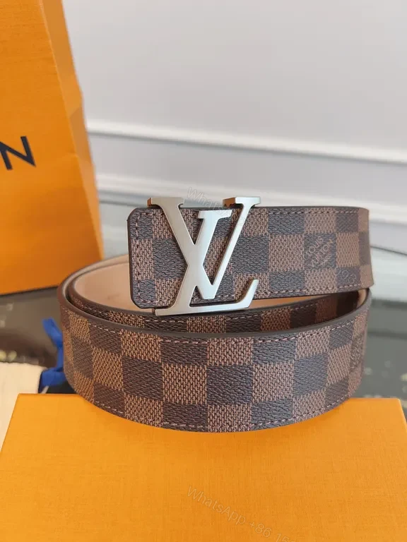View 3 of Damier Canvas LV Belt: Classic Signature Hardware Belt