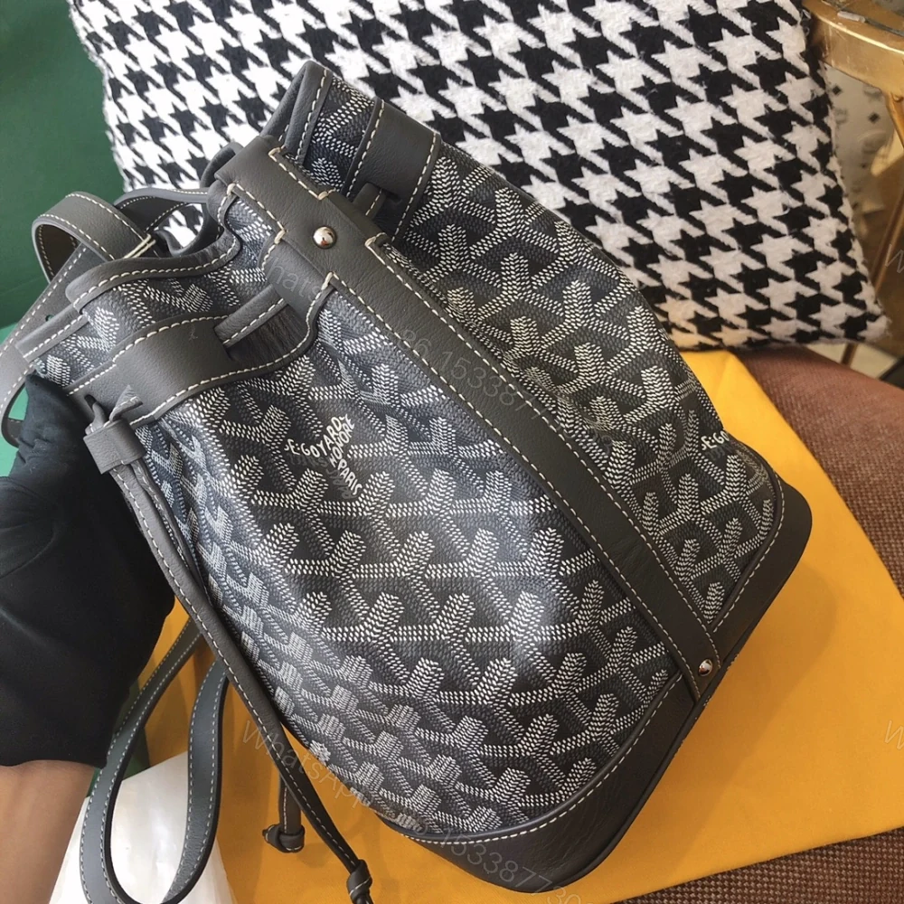 View 9 of 高仿Goyard*PEFLOT5抽繩水桶包灰色免檢版