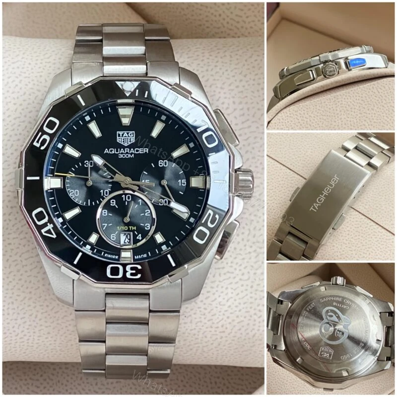 Tag Heuer Aquaracer Black Dial 40mm Quartz Chronograph — view 1