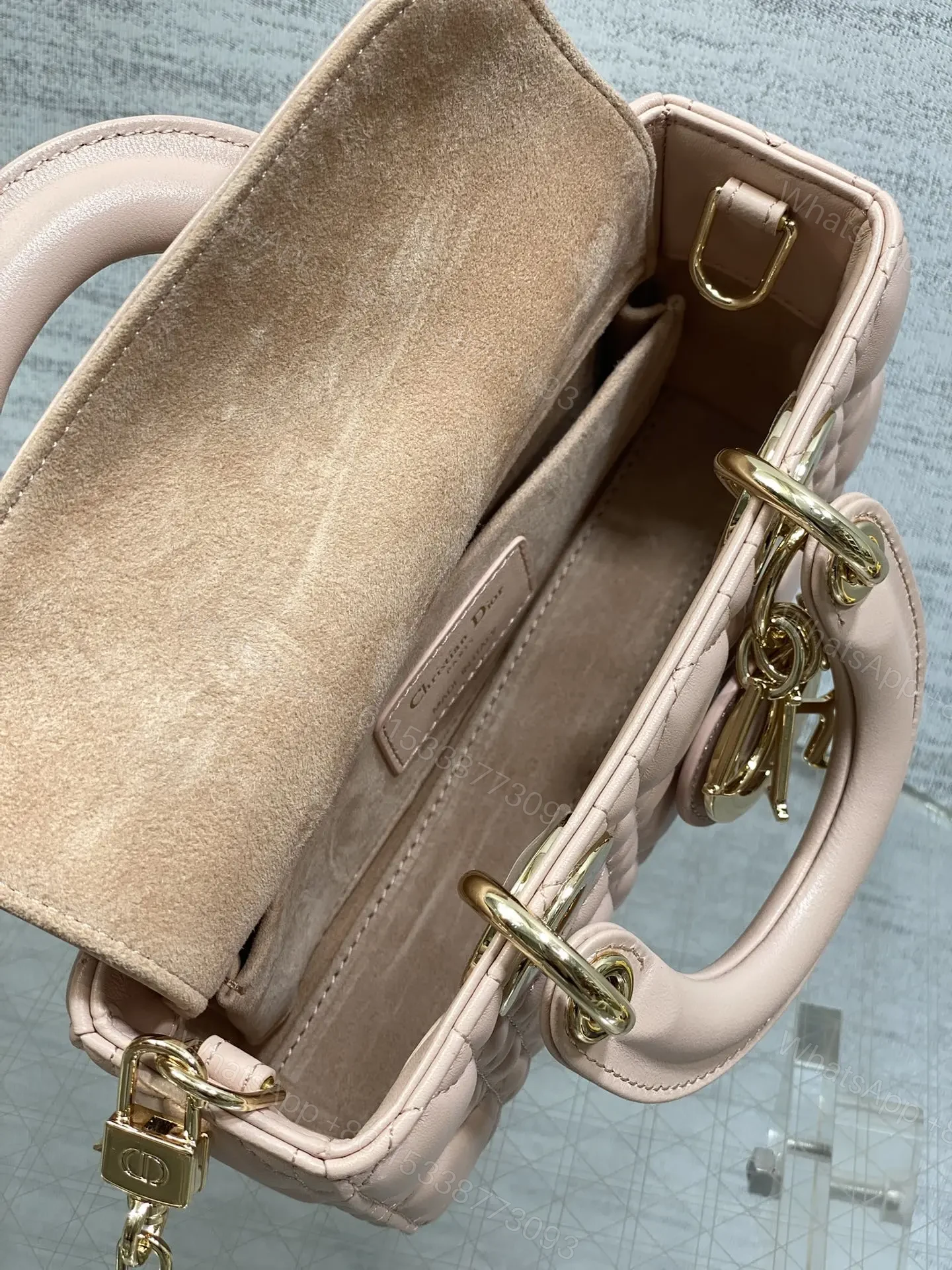 View 4 of DIOR MICRO LADY D-JOY 19 IN BLACK CALFSKIN GOLD HARDWARE