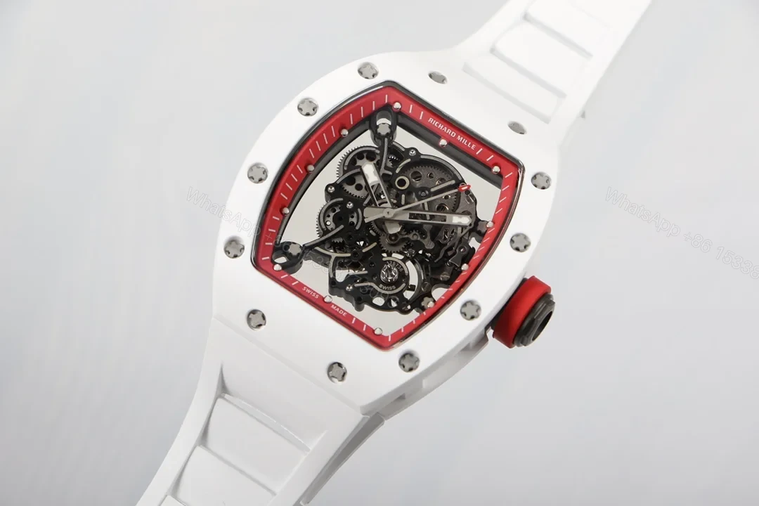 View 3 of Richard Mille RM055 White Ceramic RMUL2 Integrated Movement White Shock Absorber Edition RM055-WC-RMUL2-WHITE-CERAMIC-2100