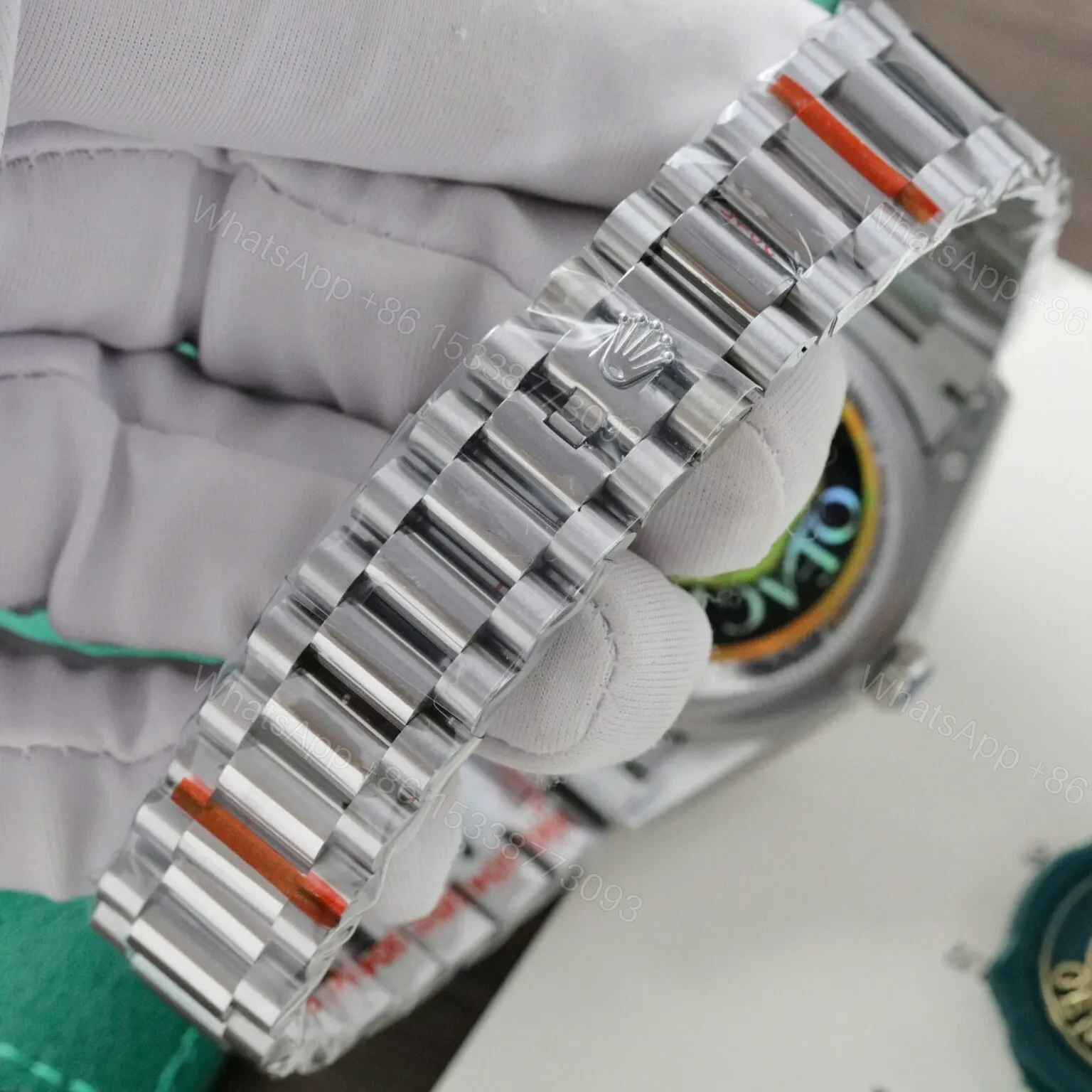 View 8 of Superclone Rolex Day-Date Ice Blue Diamond Dial 128236-0009 36 mm