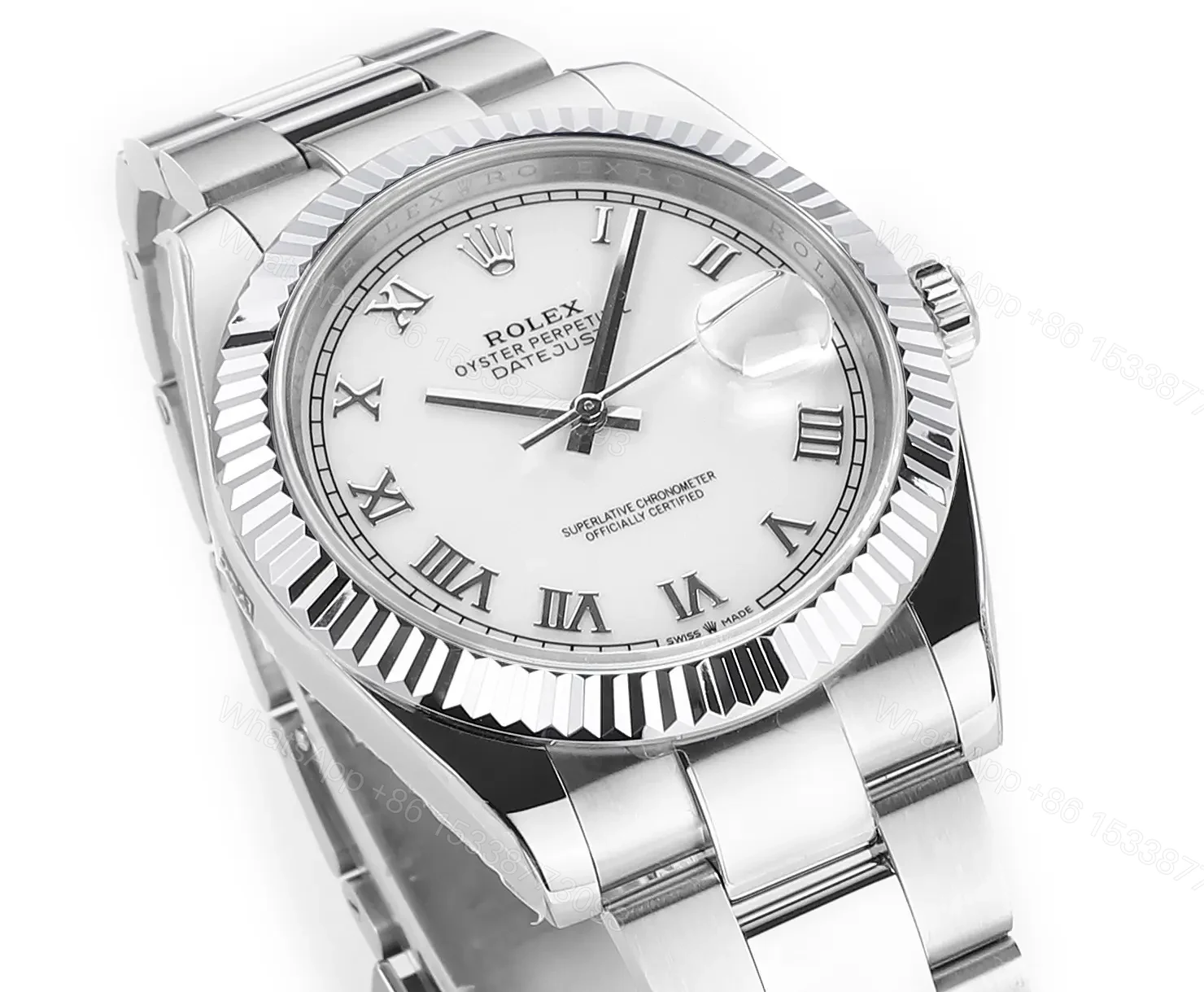 View 3 of WWF Factory Clean Factory DDF Silver Classic Datejust Watch 41mm