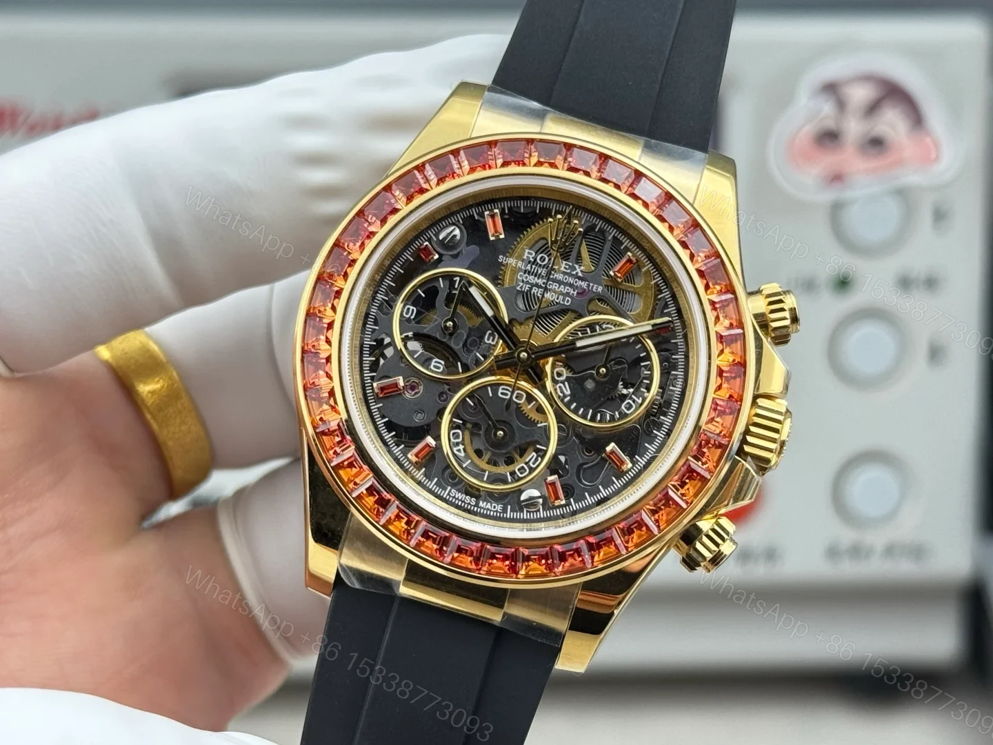 View 3 of Rolex Daytona LB2 Rainbow Daytona Hollow Core Skeleton Transparent Dial ROLEX-DAYTONA-LB2-40-RAINBOW-SKELETON