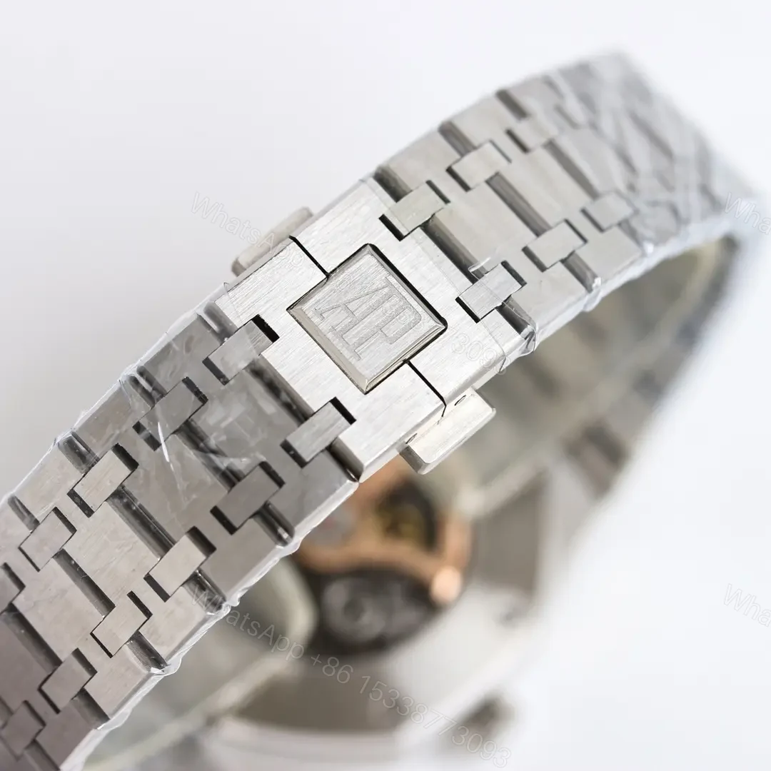 View 7 of JF Factory Audemars Piguet Royal Oak Offshore 15407ST.OO.1220ST.01 Men’s Mechanical Watch – Silver with Rose Gold Accents, Skeleton Dial, 41mm