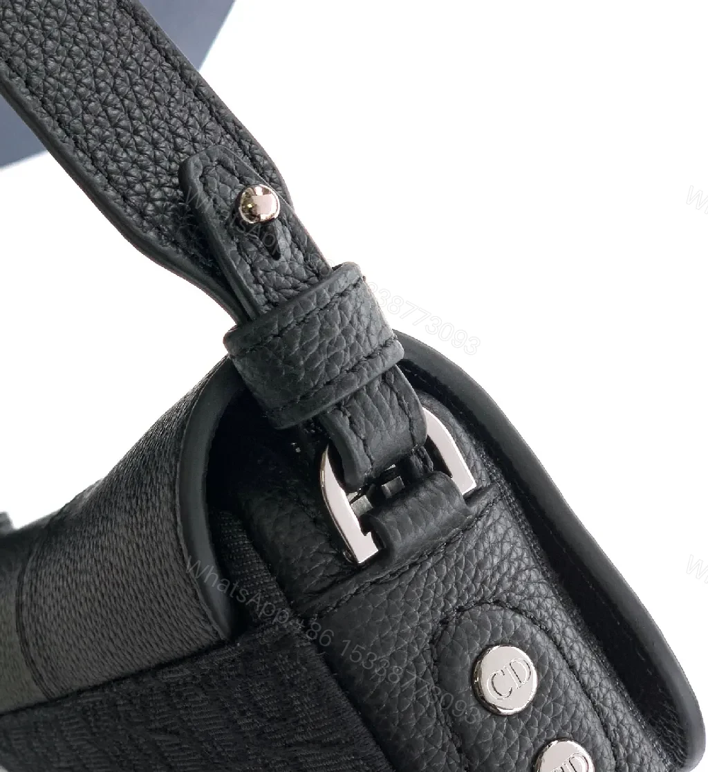 View 5 of Charcoal Calfskin Crossbody: Subtle Luxe, Compact Utility