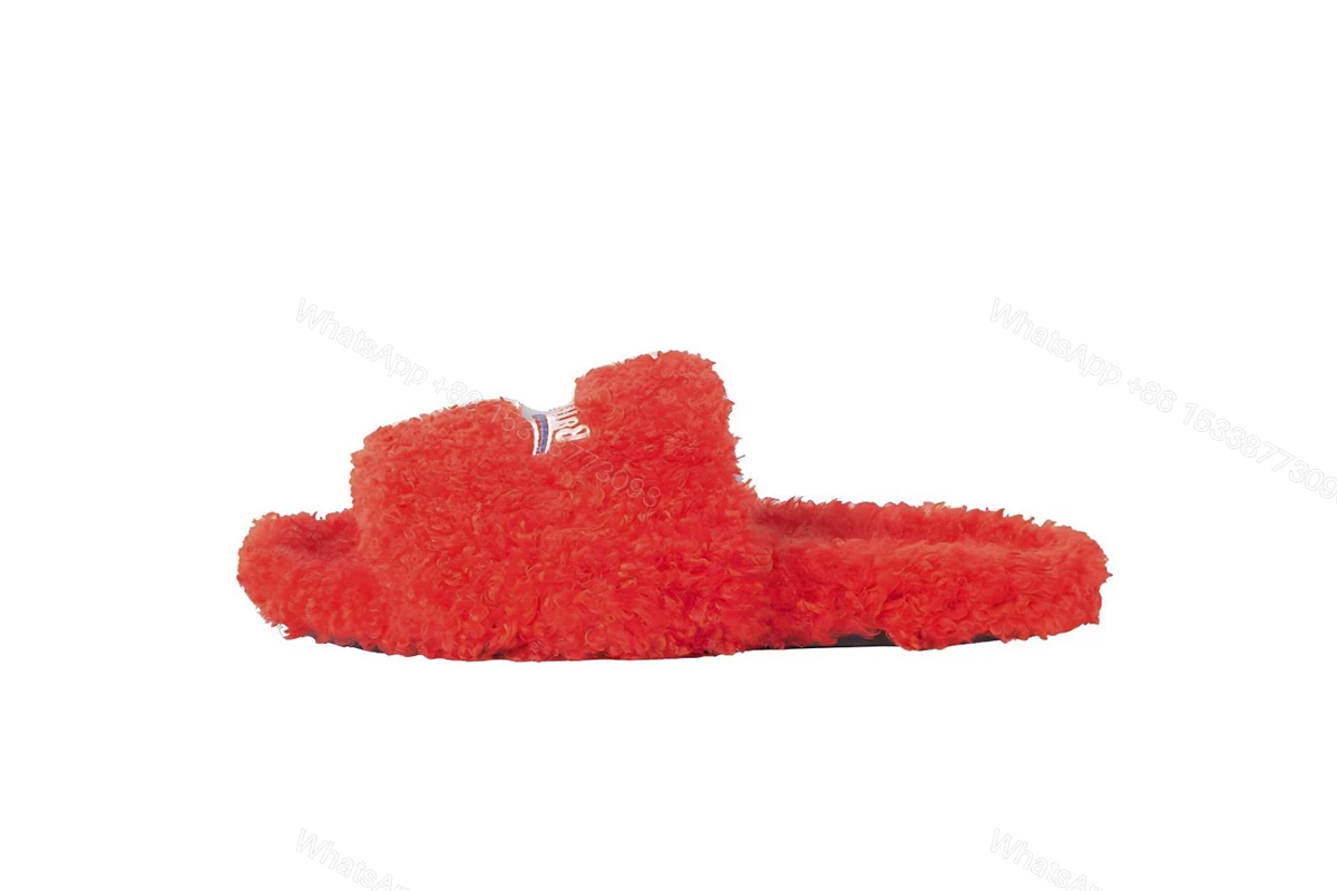 View 4 of Balenciaga Furry Slide Red White 654261W2DO16596