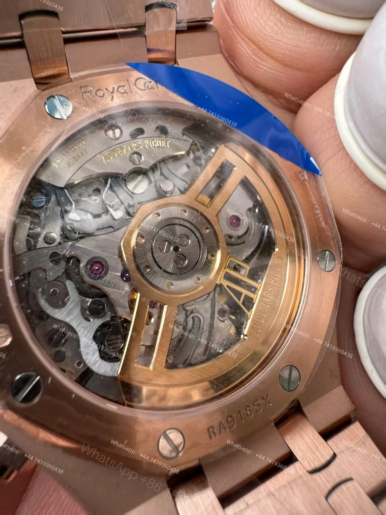 View 17 of Audemars Piguet Super Clone Royal Oak Rose Gold White Dial 26240 Chronograph 41mm Cal.4401
