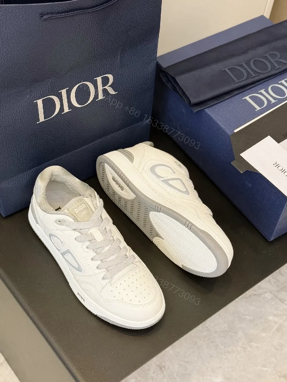 View 9 of White Leather Low-Top Sneakers: Minimalist Luxury, All-Day Comfort