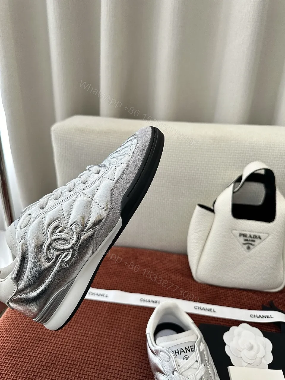 View 3 of Metallic Quilted High-Tops: Luxe Sport-Luxe Sneakers