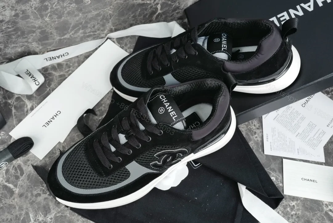 View 5 of Black Suede & Mesh High-Top Sneaker: Luxury Streetwear Comfort