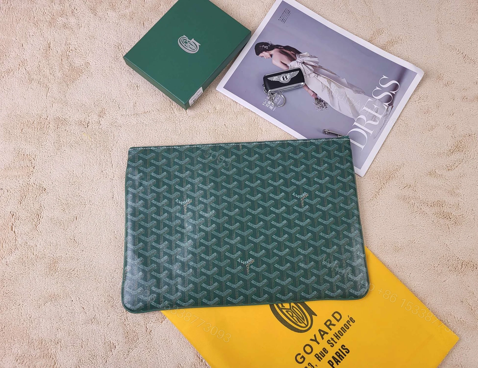 View 6 of GOYARD S?NAT MM POUCH GREEN 36CM SENAT2MGMTY09CL09P