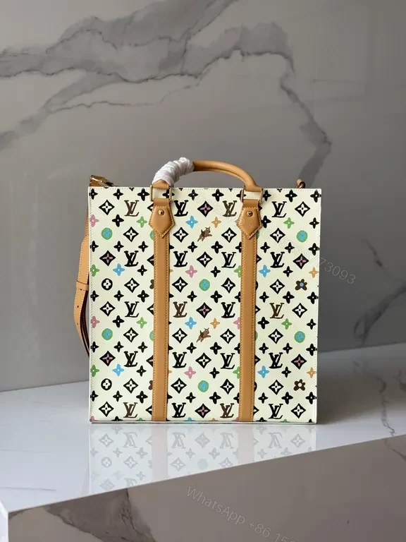 Vibrant LV Monogram Tote: Colorful Accent Luxury Bag — view 1