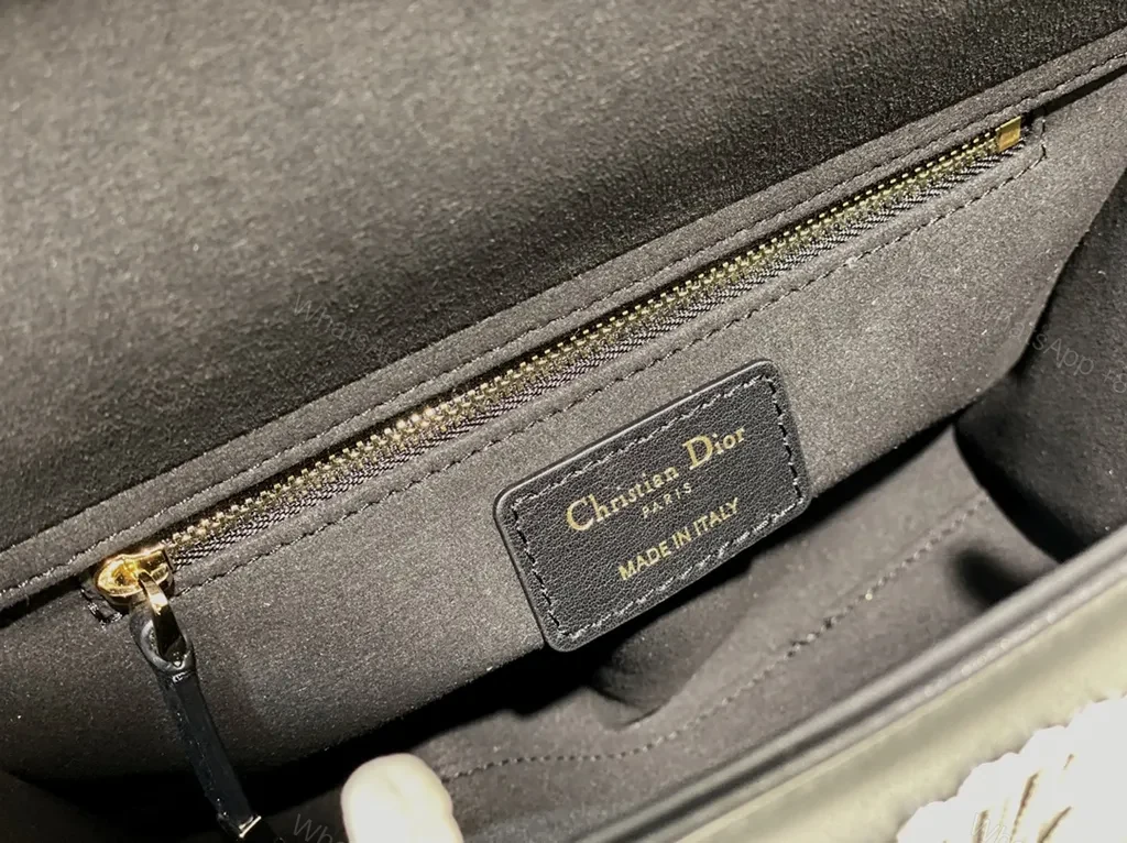 View 3 of White Embroidery Satchel: Dior Couture Crossbody Bag