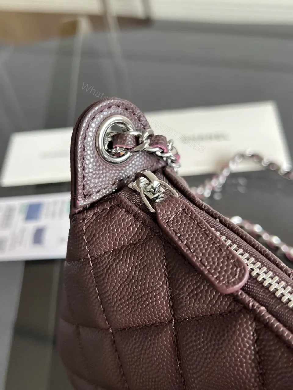 View 8 of Quilted Leather Shoulder Bag: Chic, Versatile Luxury Bag
