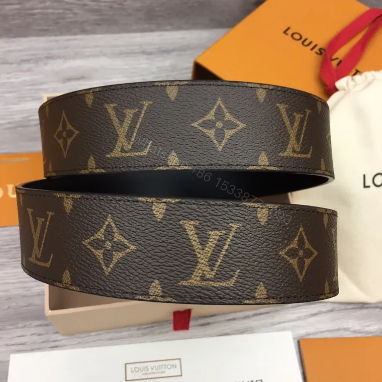 View 2 of Icon Monogram Belt: Luxury LV Canvas, Silver Buckle, 3.8cm