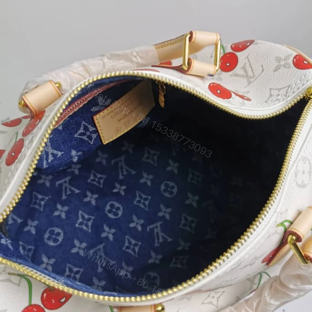 View 6 of Louis Vuitton X Takashi Murakami Monogram Cerise Speedy 30 White 30Cm